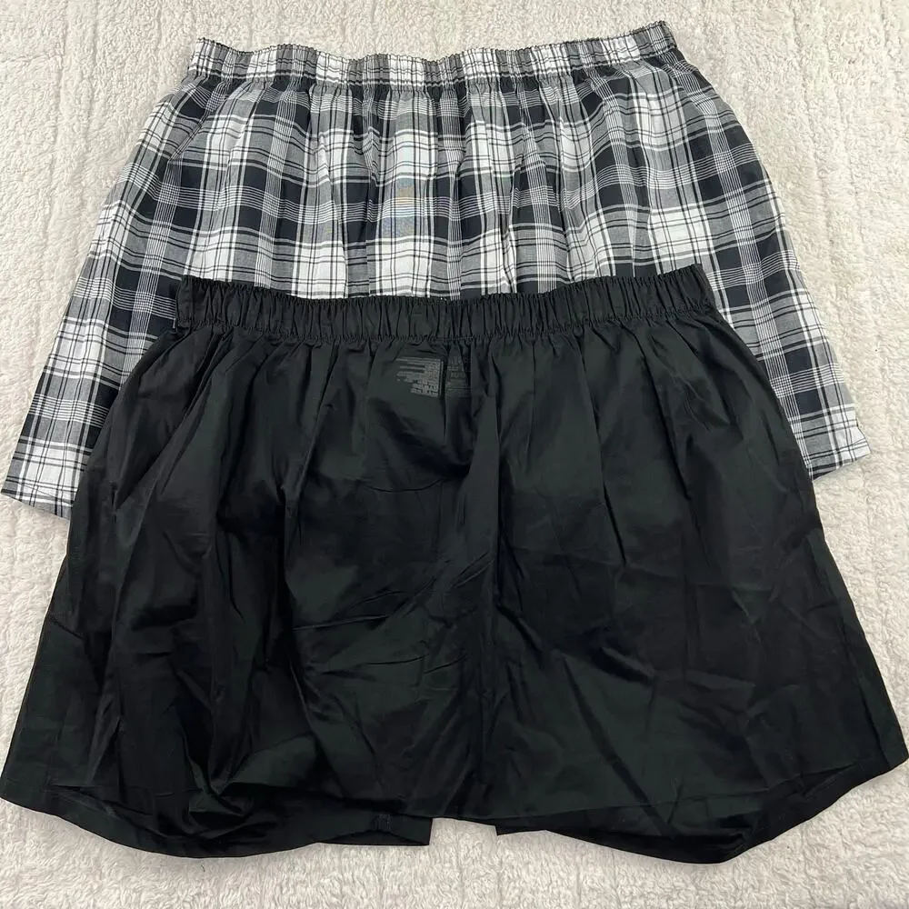 Polo Ralph Lauren Black Gray Plaid Boxer Shorts Men's size Large Classic fit